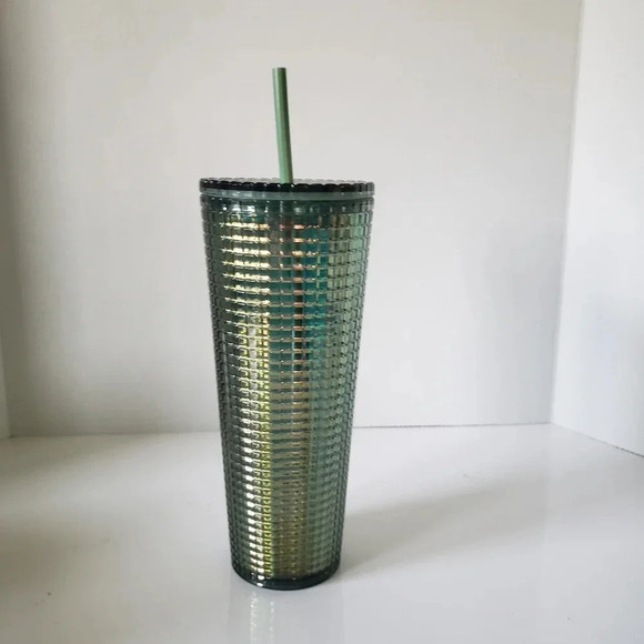 Starbucks 2022 Rainforest  Green Iridescent Cold Cup Tumbler Venti 24oz. - Picture 2 of 7